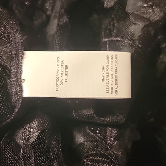 Julia Jordan Women's Black Floral Overlay Jacket & Belted Jumpsuit - Picture 13 of 17